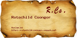 Rotschild Csongor névjegykártya